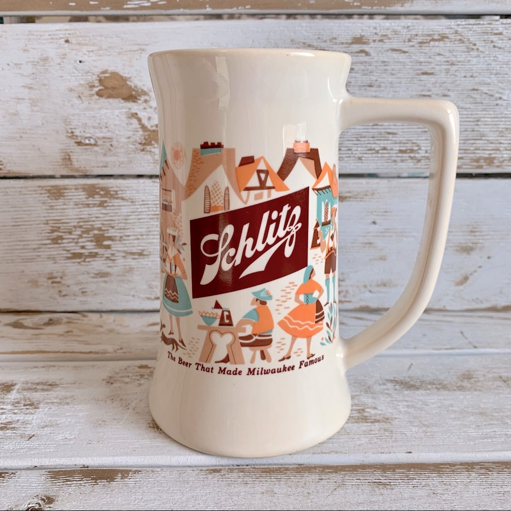 Vintage Schlitz Beer Mid-Century Stein Oktoberfest